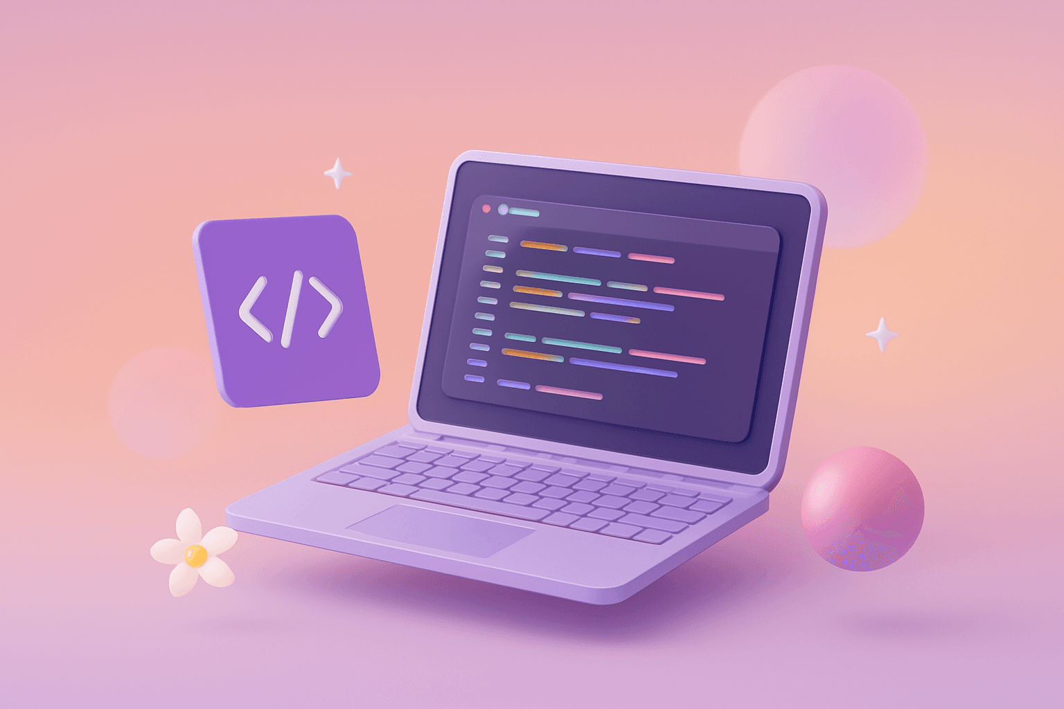 Laptop with code
